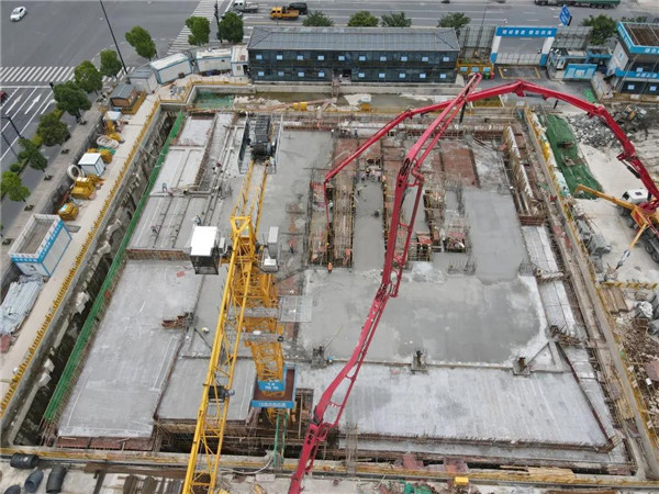 浙商中拓總部大樓項(xiàng)目主樓區(qū)域地下室結(jié)構(gòu)順利完成澆筑